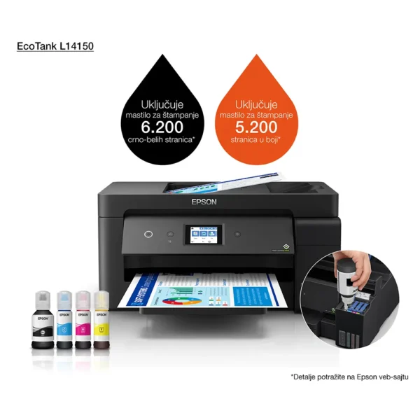 Epson EcoTank L14150 Multifunkcijski A3+ Štampač