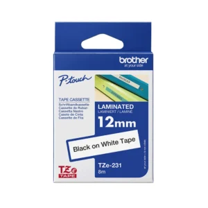 Brother TZe-231 laminirana traka 12mm (crno na belom)